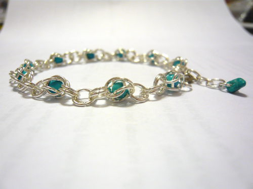 Captured Bead Chainmaille Bracelet