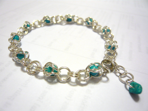 Captured Bead Chainmaille Bracelet