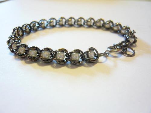 Captured Bead Chainmaille Bracelet